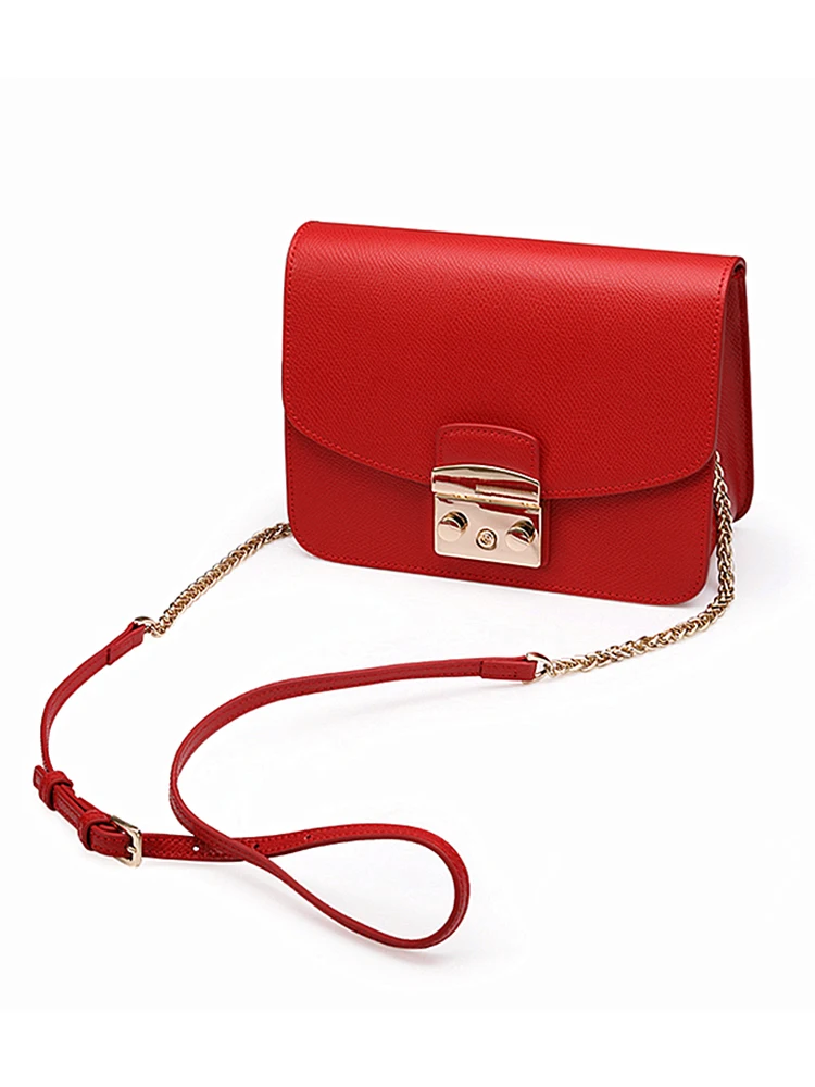 

Faionable Leather Chain Crossbody Bag Women's 2025 New Sle Versatile Single oulder Slant Carry Bag High-End Commuting S...