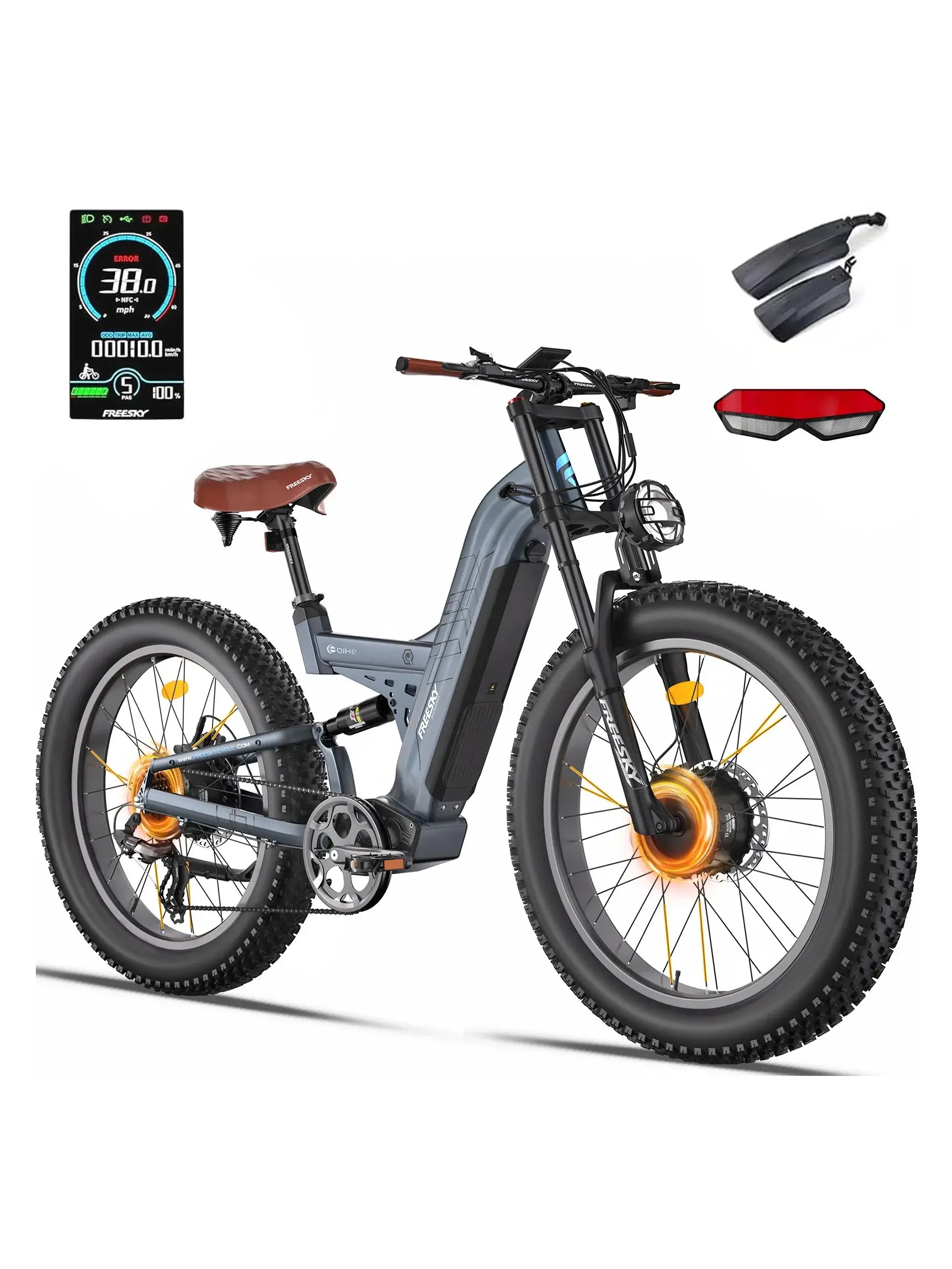 AliExpress Free Sky Freesky M530 adult E-bike, 1000W*2 motor cityebike , 48V30Ah battery, 26-inch Fat Tire E-Mountain bike ，Electric Bike