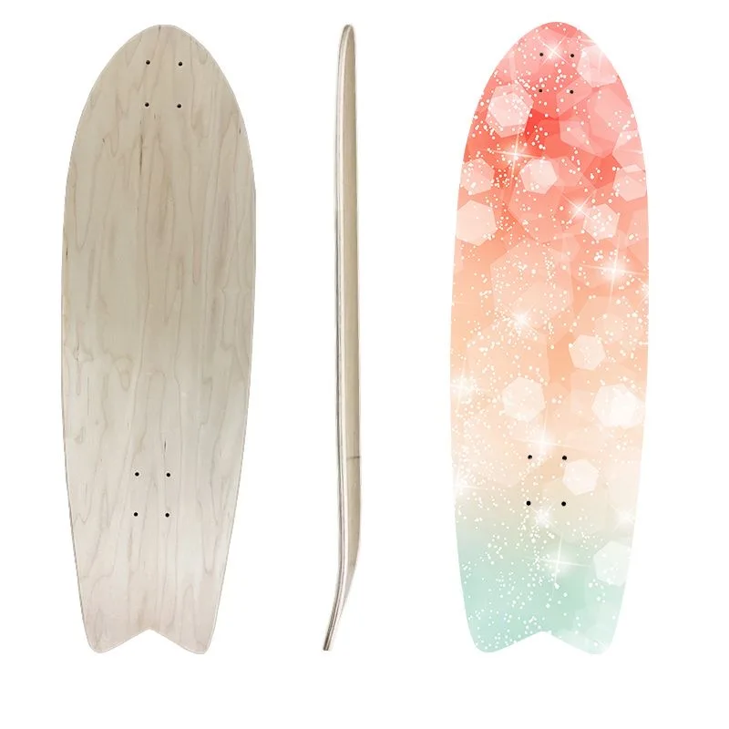 Good Quality 7-Layer 32inch Canadian Maple Wood Deck Cruiser Fish Surfskate Deck Baker Skateboard Decks DIY Skate Board Deck