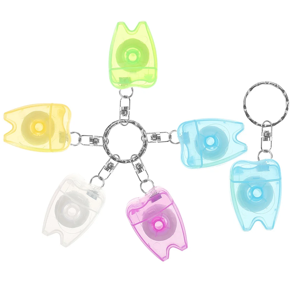 

6pcs Dental Tooth Box Dental Floss Travel Grin Picks Picks Portable Toothpick Holder Long Oral Cleaning Tool
