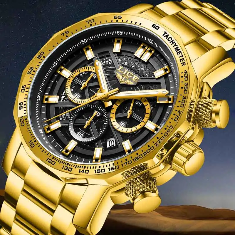 Lige Fashion Men Wa… - image