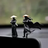 5cm car dashboard decoration figure sculpture dollhouse statue warrior ninja Chinese style knight novel office desk decoration