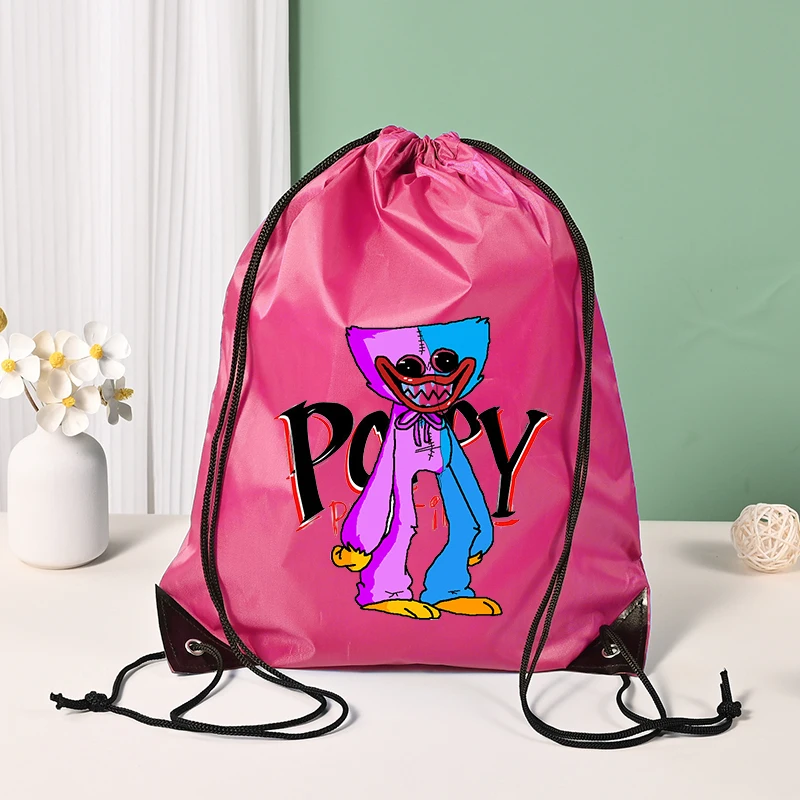 Game Poppy Playtime Sport Drawstring Packpack Lightweight Hiking Back Pack Outdoor Running Climbing Bags Foldable Storage Pouch