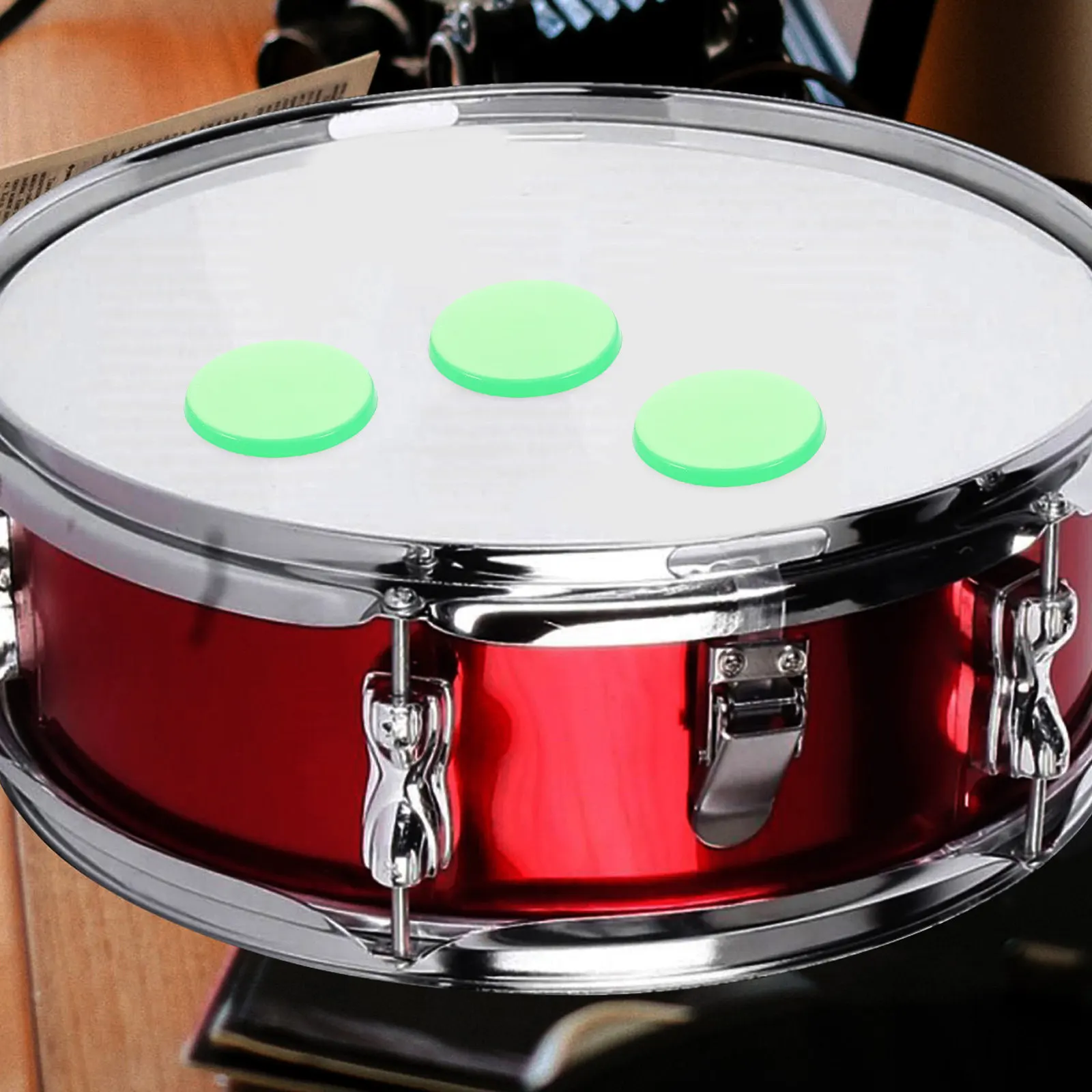 12Pcs Silicone Drum Dampener Pads Self Adhesive Sound Control Mute Cushions for Drum Sets Noise Reduction Shock Absorption