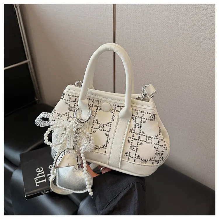 

‌Luxury Genuine Leather Shoulder Bag 2025 Women's High-End Messenger with Abstract Art for Business Conference & Dinner Party