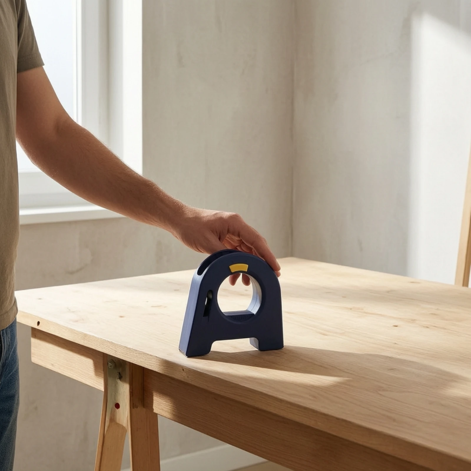 Fotografia 7: Aplicador de Fita de Pintor, Dispensador Compacto de Fita Adesiva, Ferramenta Ergonômica Manual para Pintores, Montagem de Equipamentos de Pintura