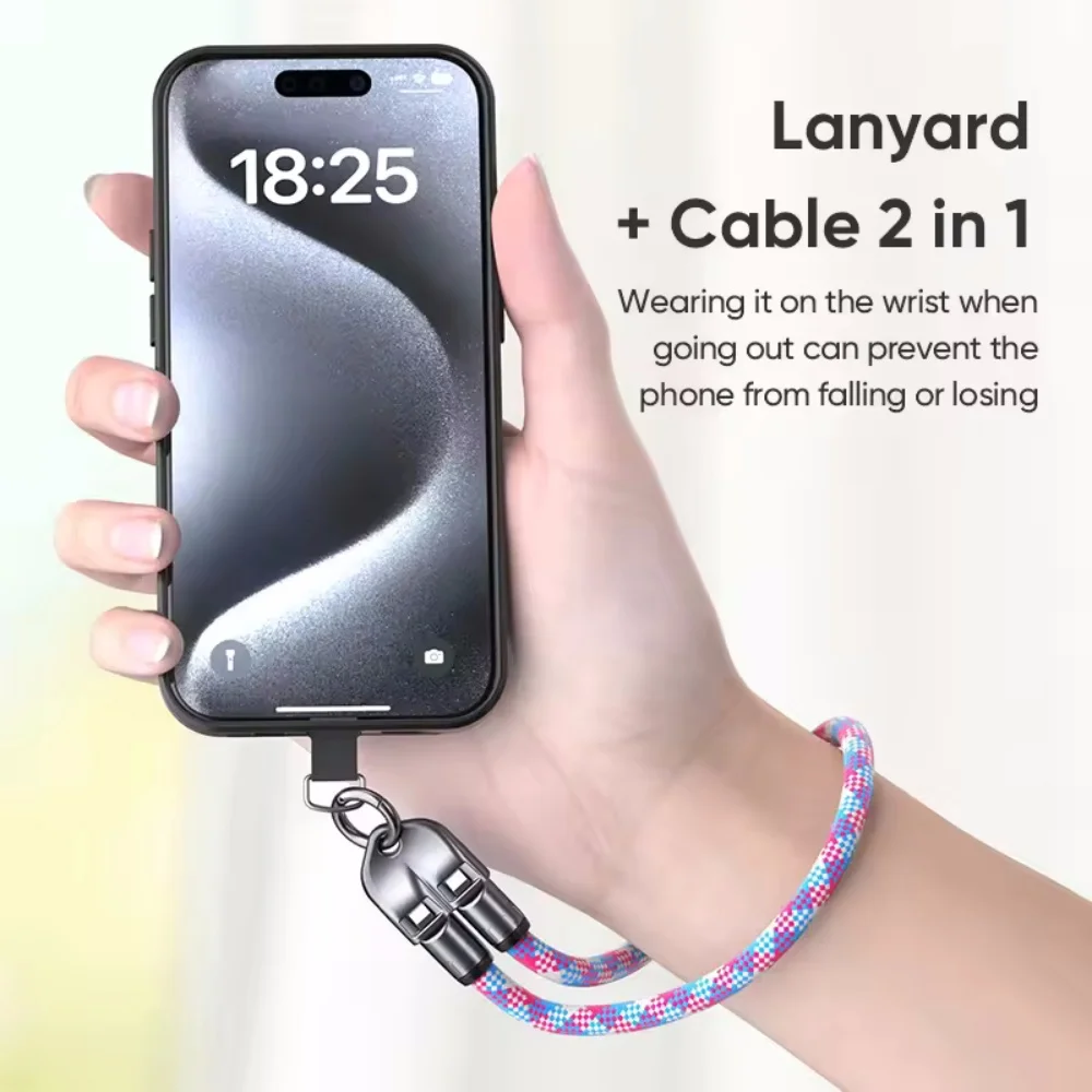 2 in 1 Lanyard 240W USB C To Type C Fast Charging Cable PD3.1 USB Type C Data Cord For IPhone 16 15 MacBook iPad Samsung Xiaomi image 4