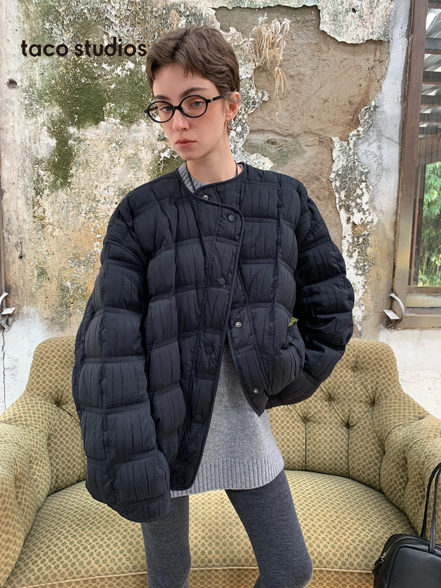 

Taco Studios Thiened Long Sve down Jaet Goose down Warmth Casual Sle Special Proc No Collar Winter Coat for Women