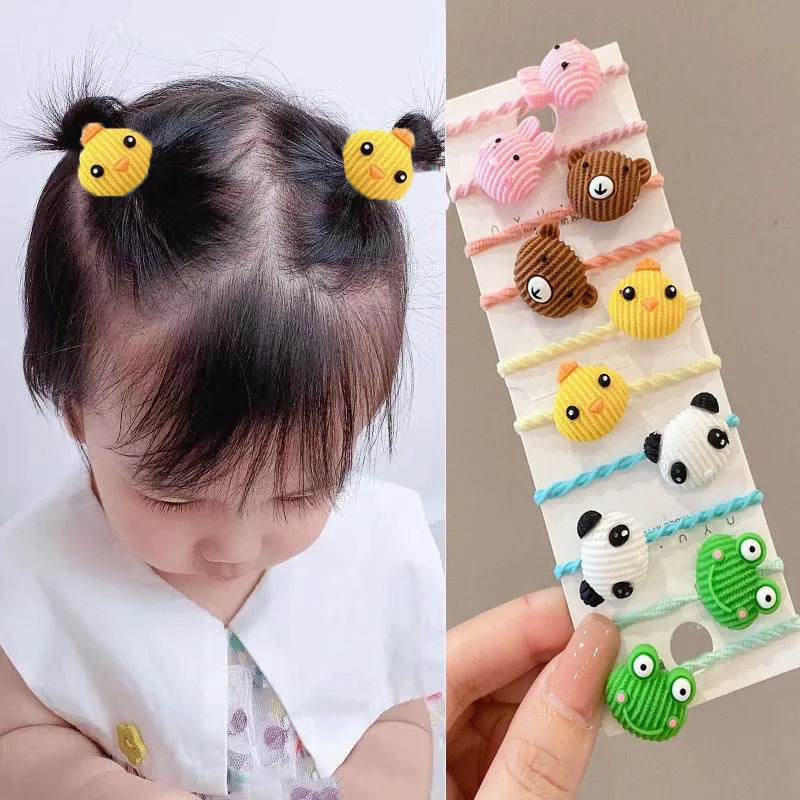 10-50Pcs Soft Rubber Bands Mix Colors Elastic Hair Ties Hair Holders Pigtails Accessories for Girls Toddler Teens and Children