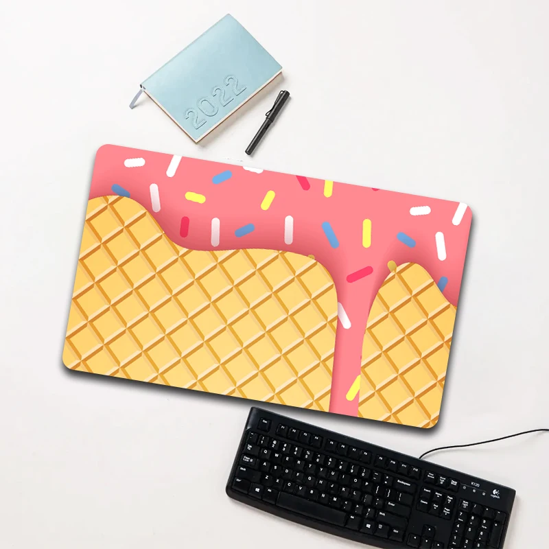 

Waffle Frosting Mouse Pad Large Non-slip Waterproof Desk Mat for Laptop Office
