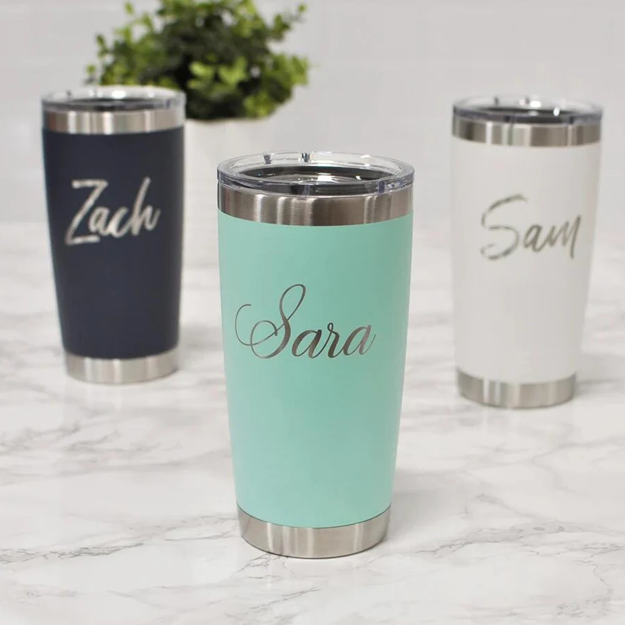 Custom Laser Engraving 20oz Travel Mug Insulated Tumbler Stainless Steel Car Ice Cup Camping Vacuum Insulation Water Coffee