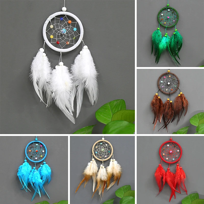 1/10pcs Hanging Drop Feathers Dream Catcher Hangings Fresh Ornaments Car Gifts Simple Creative Vintage Home Bedroom Decorations