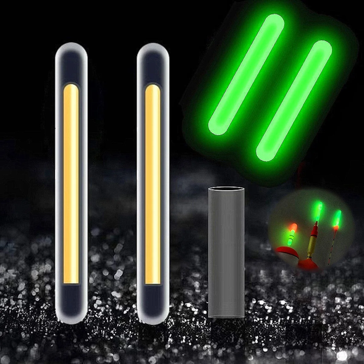 

Fishing Glow Sticks,with Enhanced Brightness Greater Visibility for use on Fishing Floats Bobbers Rod Tips During Night Fishing