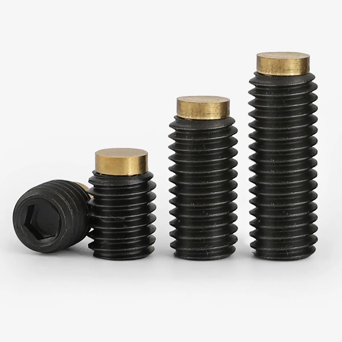 Grade 12.9 Hex Socket / Slotted Copper Head Machine Screw / Stop Screw With Copper Head M3-M10