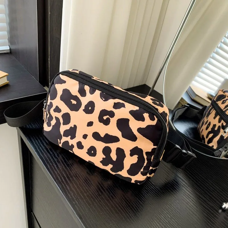 New Leopard Print Waist Bag for Woman Fashion Fanny Pack Phone Purse Quality Shoulder Crossbody Bags Lady Simple Chest Bag