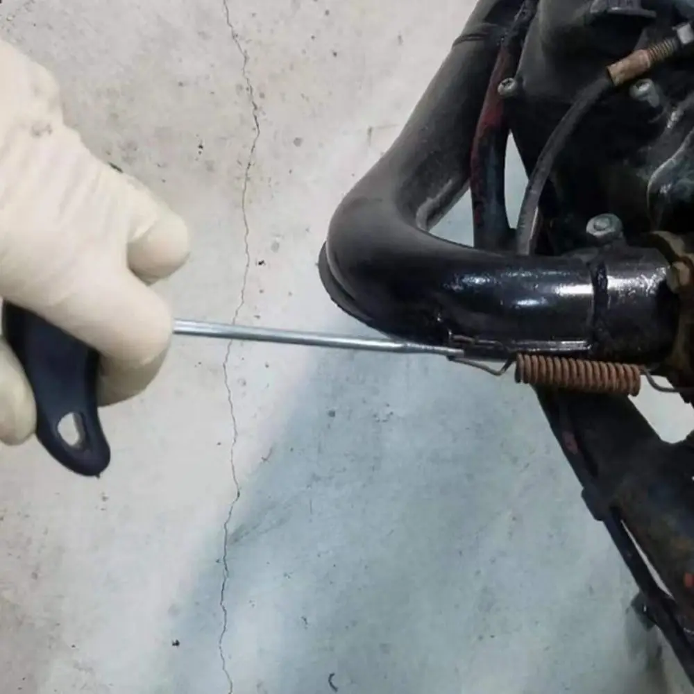 العالمي للدراجات النارية العادم الأنابيب خطاف بنابض يده توفير الجهد T على شكل مجتذب دائم قوي الفرامل طبل خطاف بنابض