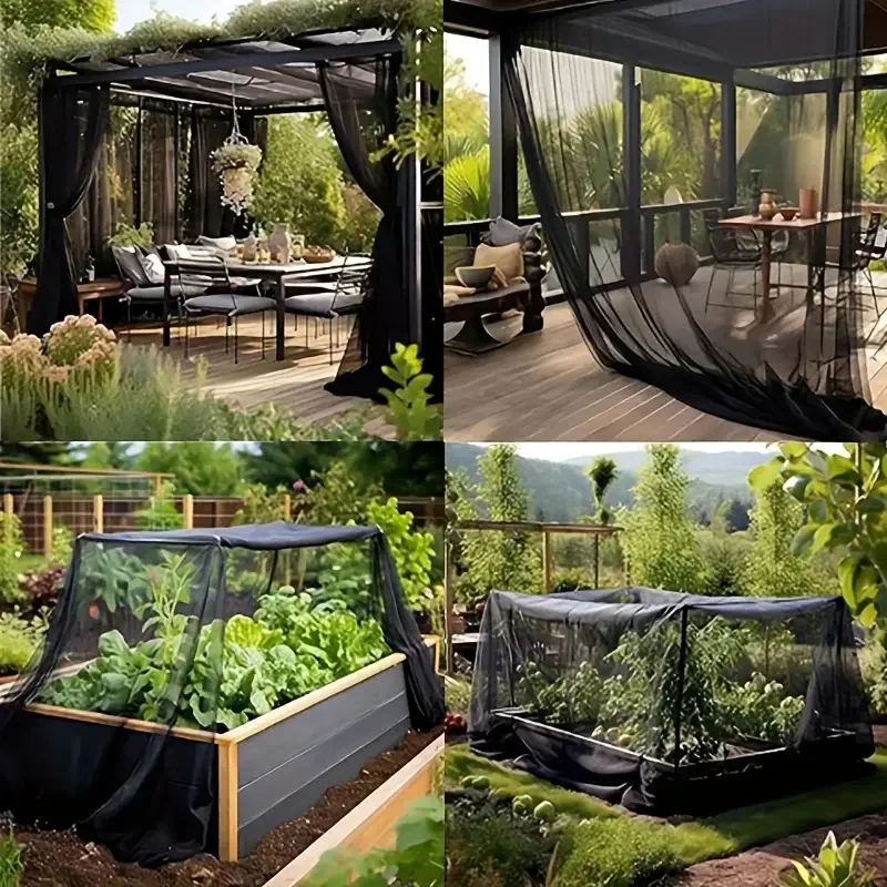 

Outdoor Garden Protection Net –, 2.4×3 m to 3×9 m Sizes, UV-Resistant PE, Patio/Canopy/Greenhouse Insect Barrier