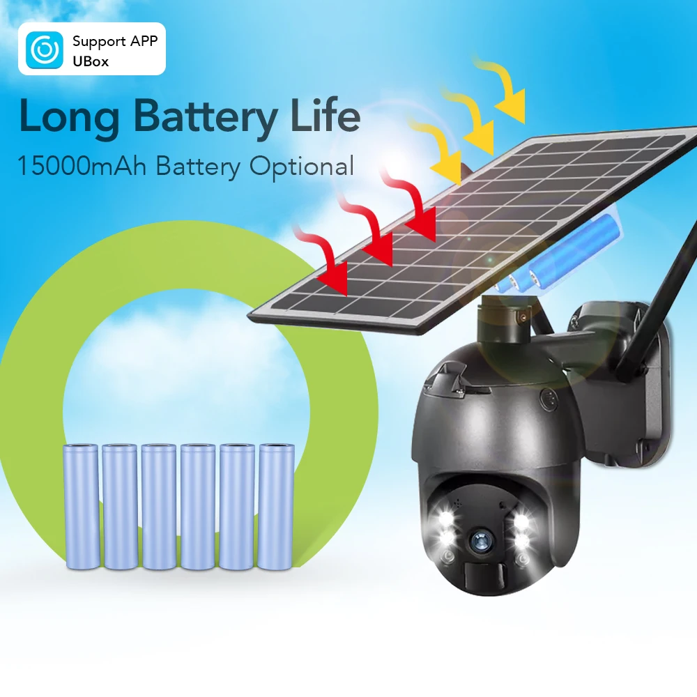 4G واي فاي سيم الأمن الشمسي PTZ التكبير كاميرا تعمل بالطاقة الشمسية 1080P 4MP PIR كشف 4G كاميرا CCTV 4g كاميرا متحركة #3