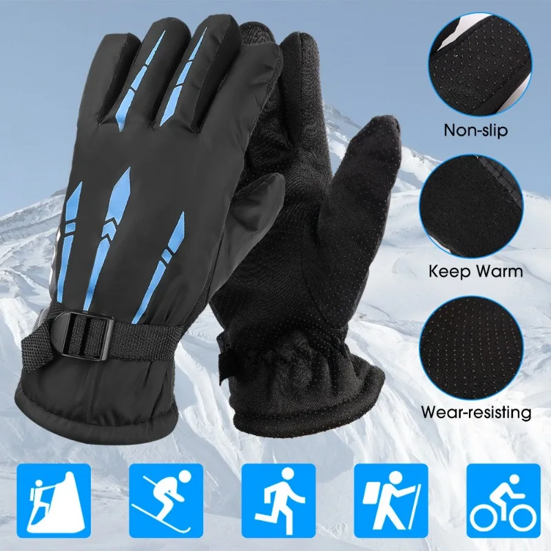 Winter Ski Gloves Unisex Non-slip Waterproof Men Women Fashion Outdoor Sports Running Motorcycle Fleece Warm Snow Sports Gloves