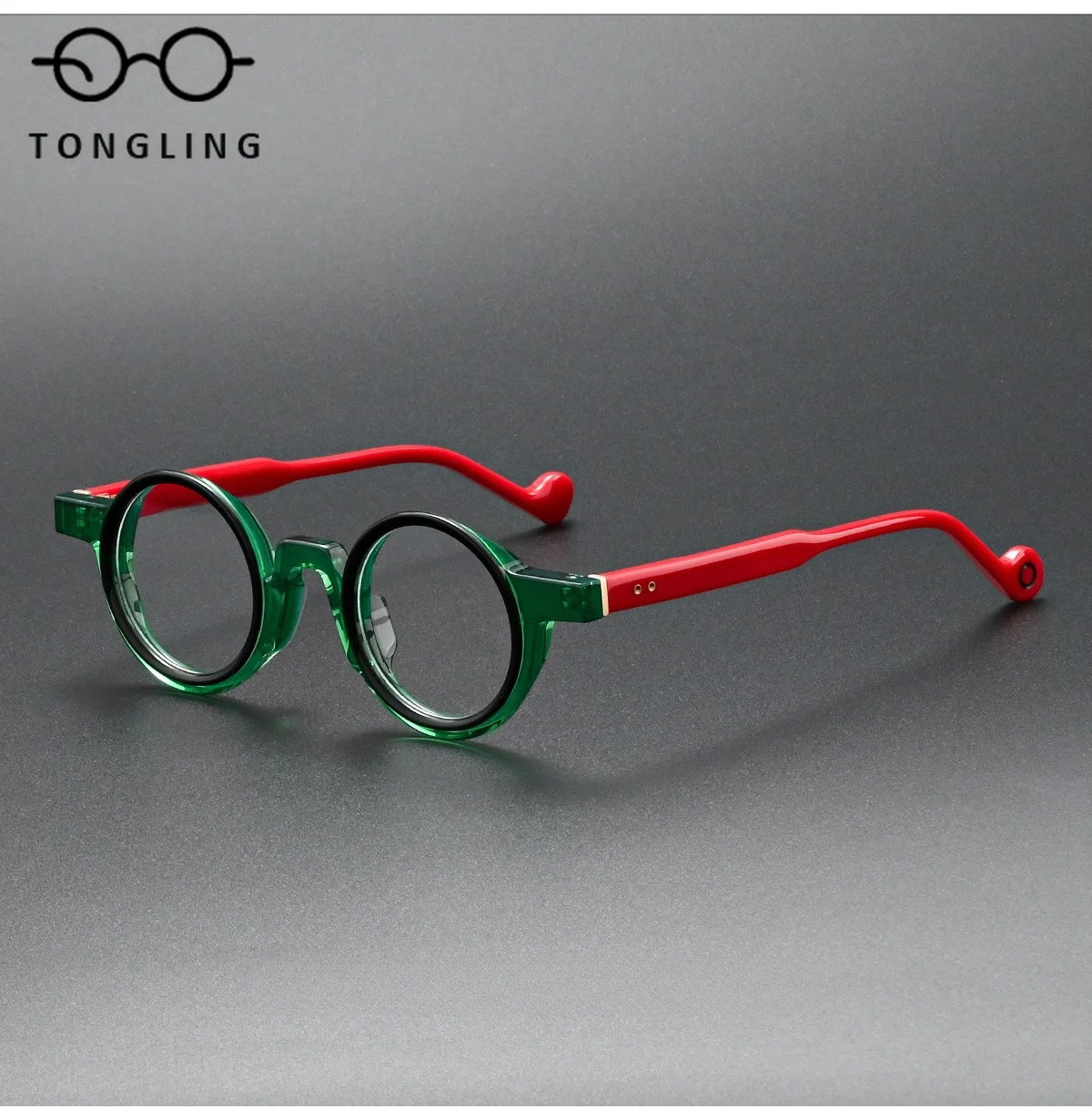 2026 New High-End Fashion Men Acetate Round Glasses High-Quality Shuguang Production Retro Handcrafted Commuting Eyewear Frame