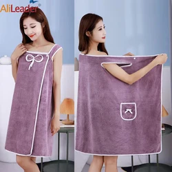 Microfiber Soft Bath Towel Women Sexy Wearable Quick Dry Bathing Bathrobes Wash Clothing Beach Dresses Bathroom Quick Dry Towel