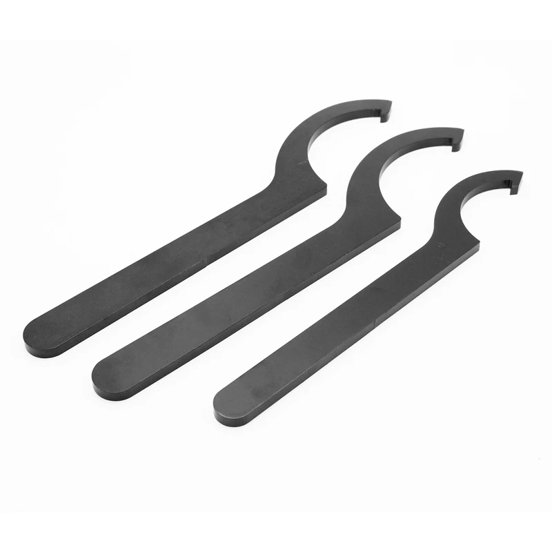 3Pcs Spanner Wrench Set Coilover Adjustment Tool Hook C Steel Shock Adjuster For Absorber Coil Over Wrench Kit