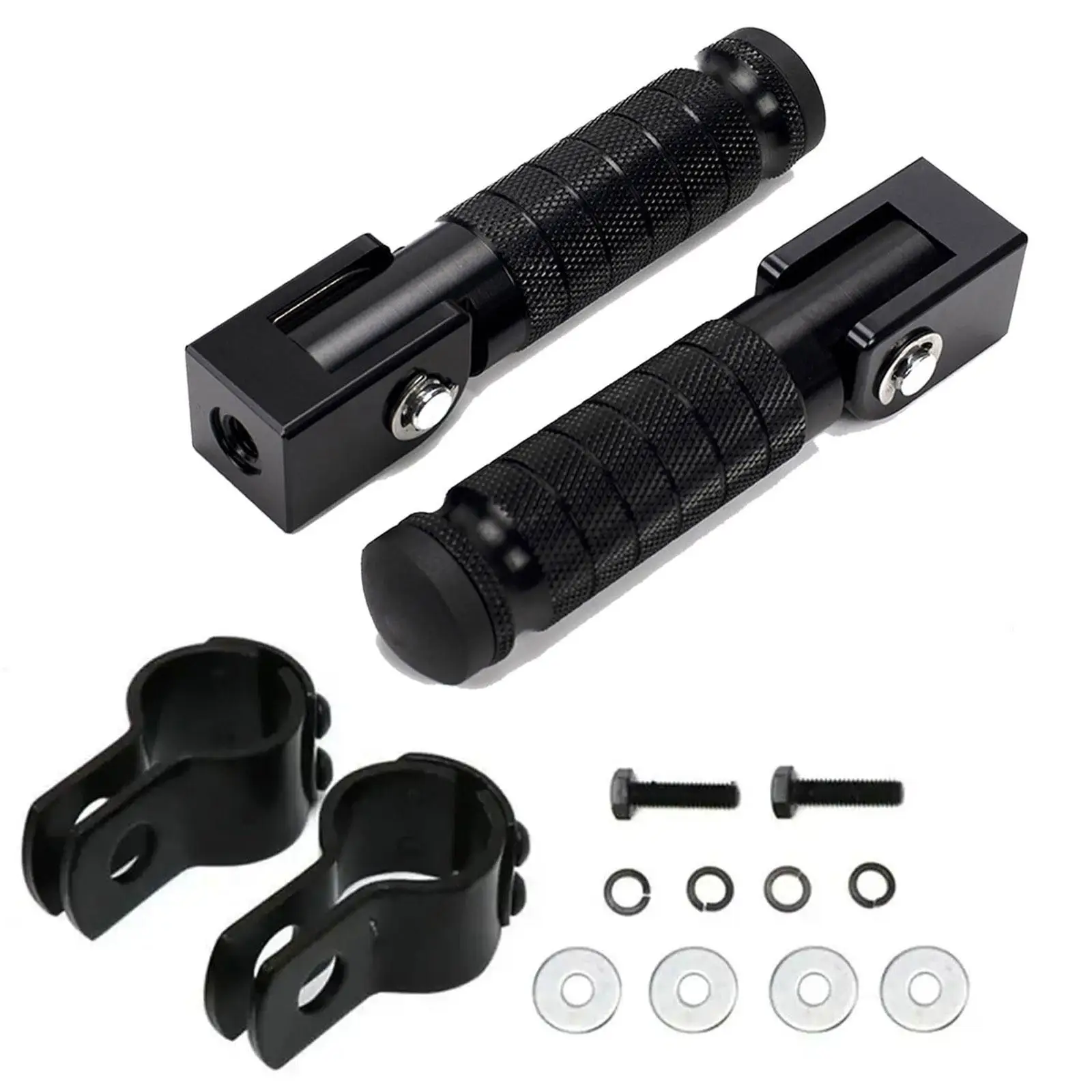 Generic Motorcycle Foot Pegs Footrests Foldable 8mm Practical 90 Degree Replaces