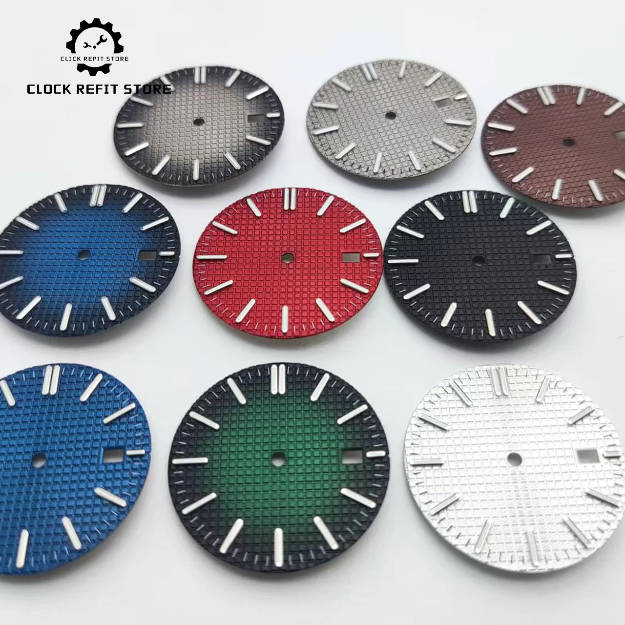 31.8mm NH35 Men's Watch Dial Luminous Markers, Replacement Mod Parts for NH35 NH36 4R Movements, Hot Sale DIY Upgrade