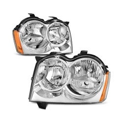 Pair Car Headlight Head Light for Jeep Grand Cherokee 2005 2006 2007 Headlamp Without Lamp Left and Right