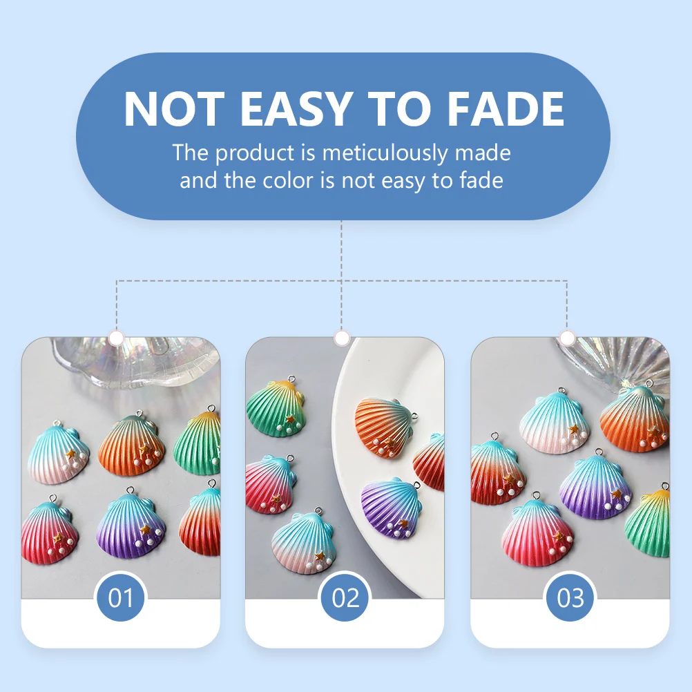 30Pcs Resin Shell Pendants DIY Jewelry Charms for Bracelet Necklace Earring Keychain Hanging Decorative Jewelry Supplies
