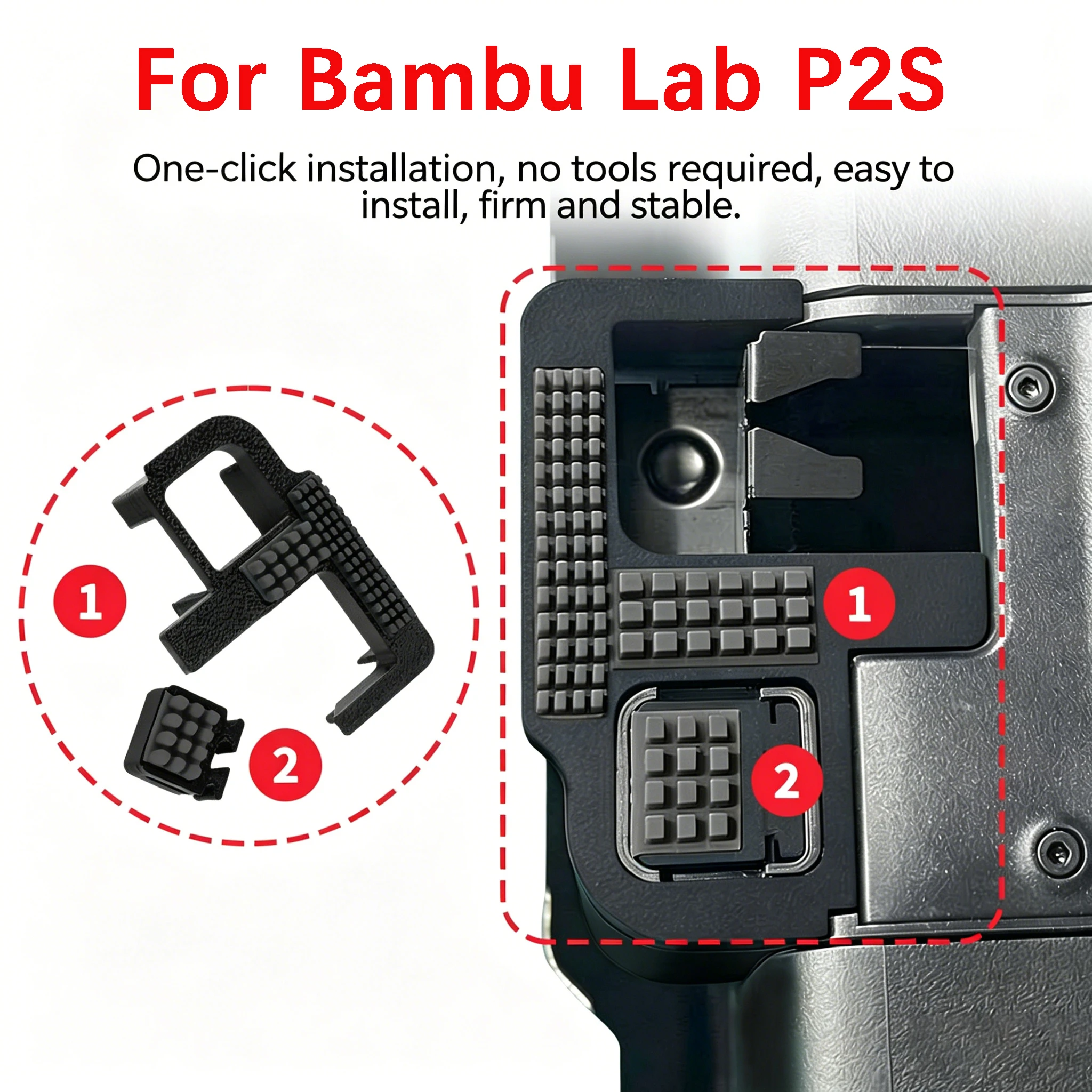 

For Bambu Lab P2S Nozzle Wiper Upgrade Bambulab P2S Accessories Silicone Brush Nozzle Cleaner Strong Cleaning Ability Tools
