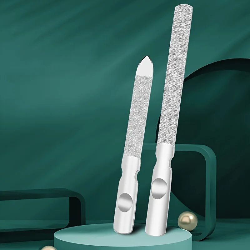 High-Quality Double Sided Nail Files Stainless Steel Manicure Pedicure Grooming For Professional Finger Toe Nail Care Tools