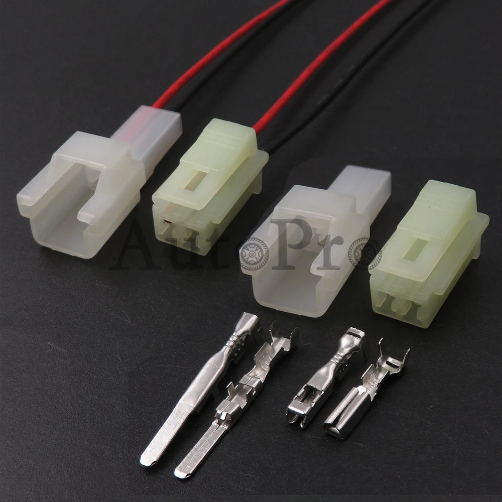 1 Set 2 Hole Auto Starter Wiring Terminal Plug 6090-1031 6090-1001 Automobile Unsealed Male Female Socket Car Accessories