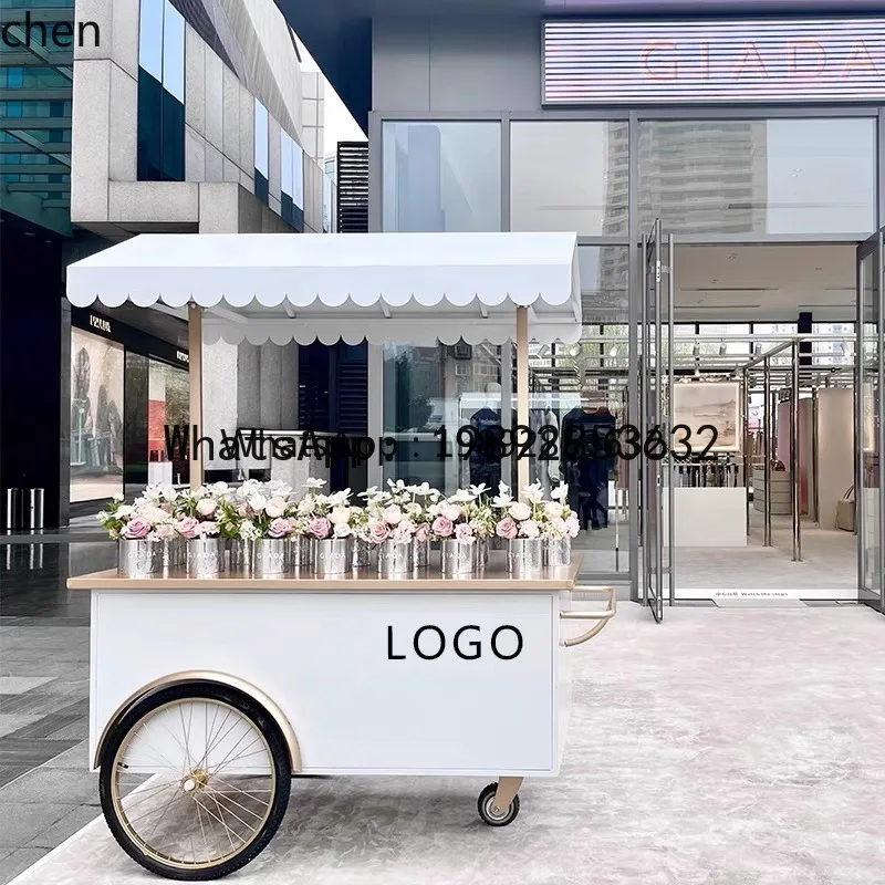X3  float stall dining car wrought iron outdoor mobile promotion coffee cart
