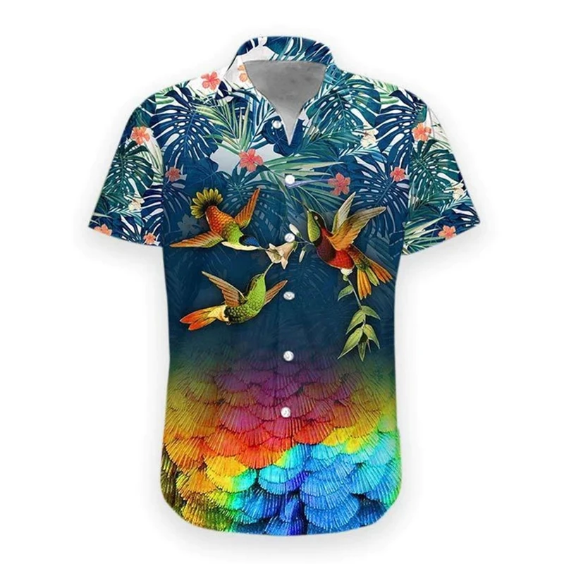 

Summer Hawaiian Men's Shirt 3d Printed Short-Sleeved Casual Fashion Camisas & Blusas For Mens Plus Size Y2k Clothing Shirts