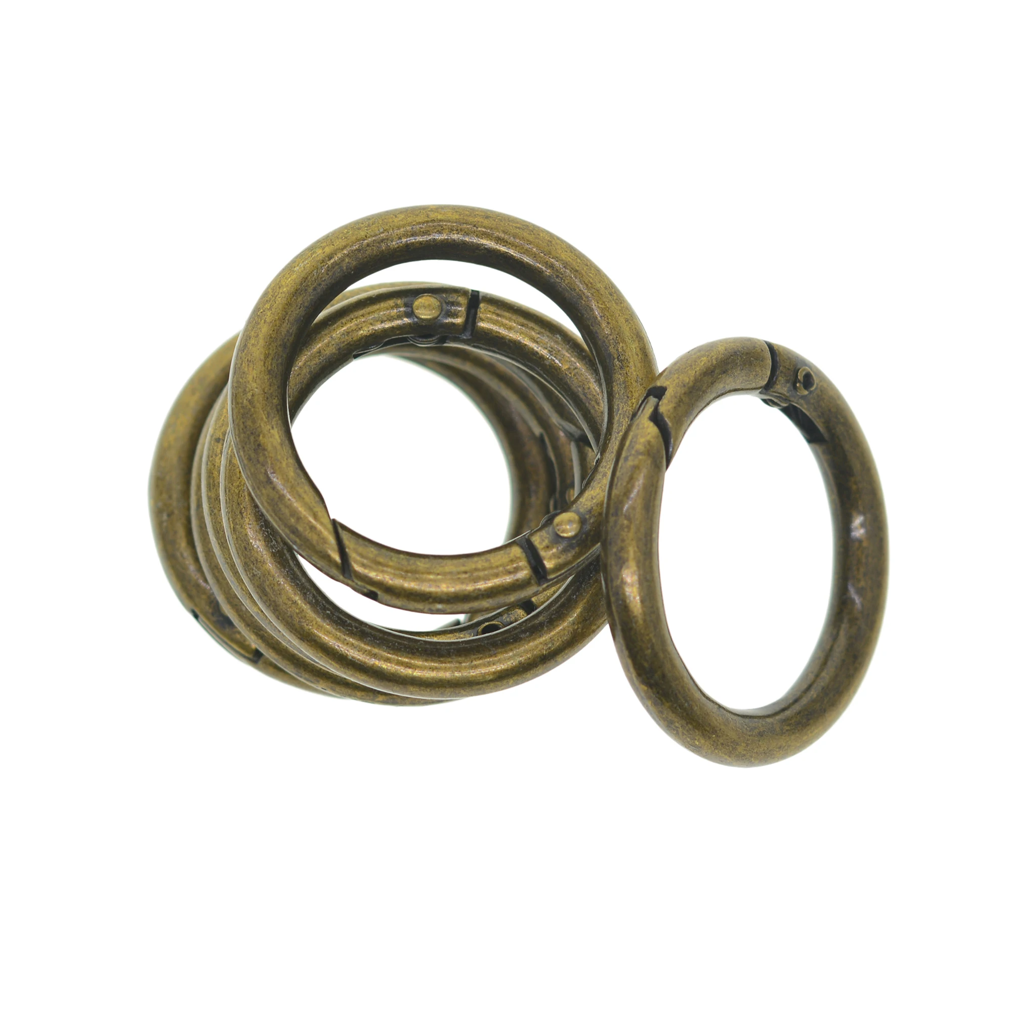 10 Pcs Small Bronze Alloy Snap Spring Clips