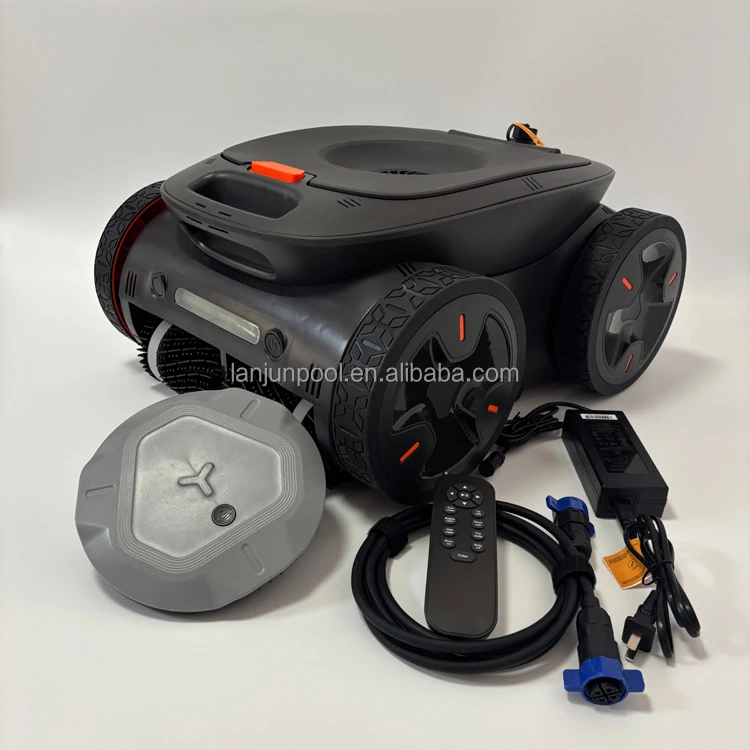 سلسلة تنظيف حمام السباحة، منظف حمام السباحة الأوتوماتيكي اللاسلكي، تحكم قوي في تطبيق إزالة الحطام لتنظيف حمام السباحة العام الكبير #6