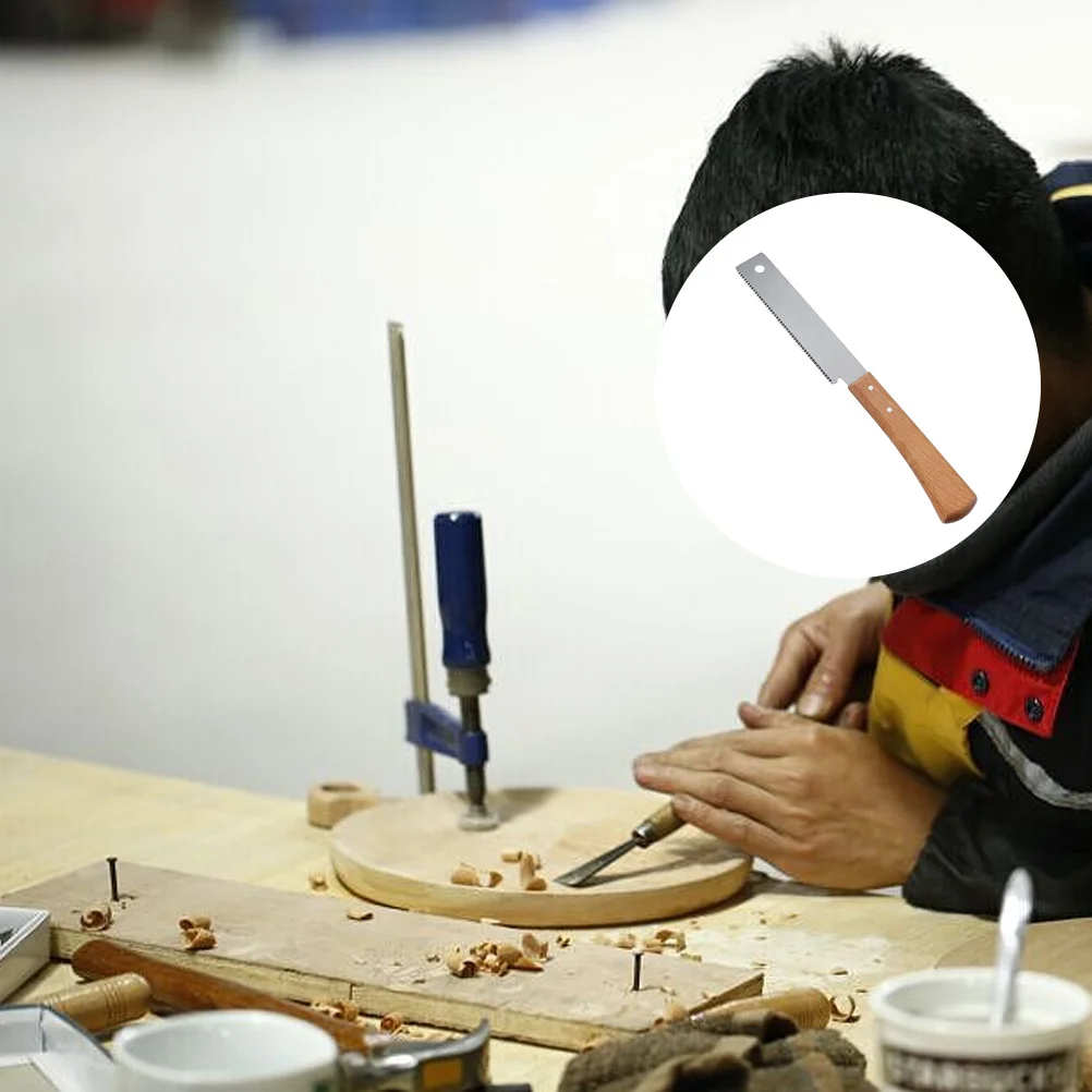 

1Pcs Fine Tooth Small Hand Wooden Handle Lightweight Portable Wood Saw for Precise Cutting DIY Woodworking