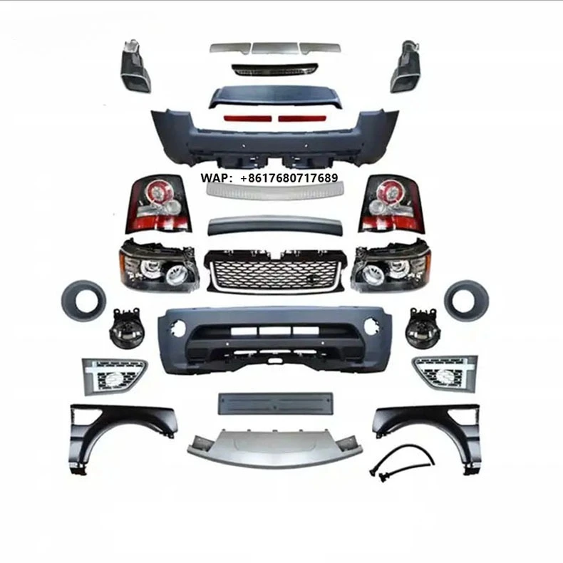 Car Modified Upgrade Front Rear Bumper with Grille Side Vents Body Kits for  Range Rover SPORT 2010-2013