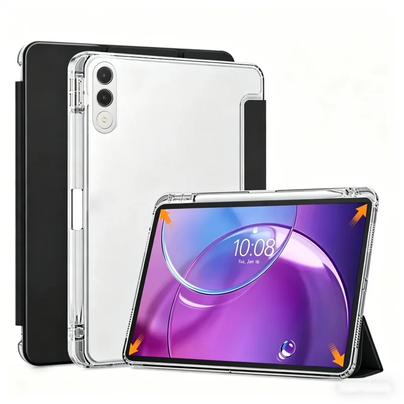 

Чехол для Xiaoxin Pad Pro GT 13 2026 с держателем для стилуса, прозрачная задняя панель из TPU, для планшетов Lenovo Xiaoxin Pad Pro 13 TB376FC TB378FC