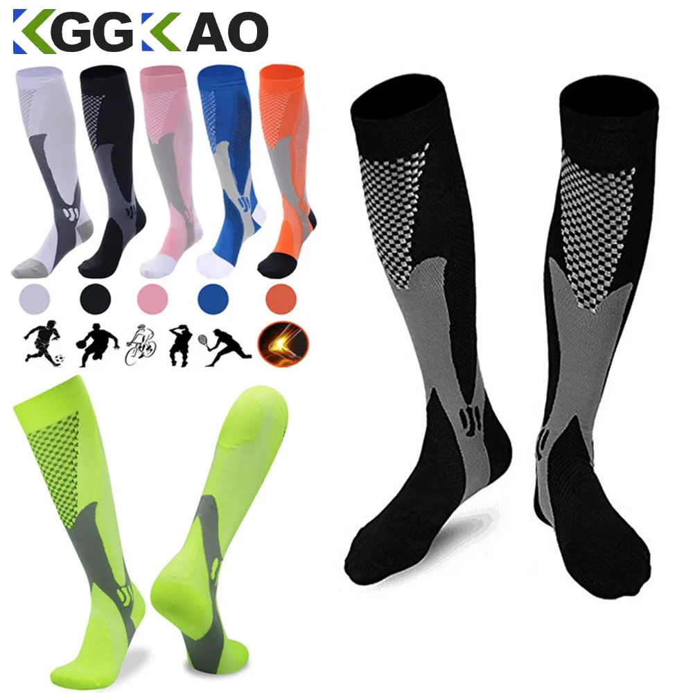 1 Pair Medical Sport Compression Socks Men Women, Compression Stocking Nurse Socks for Edema Travel