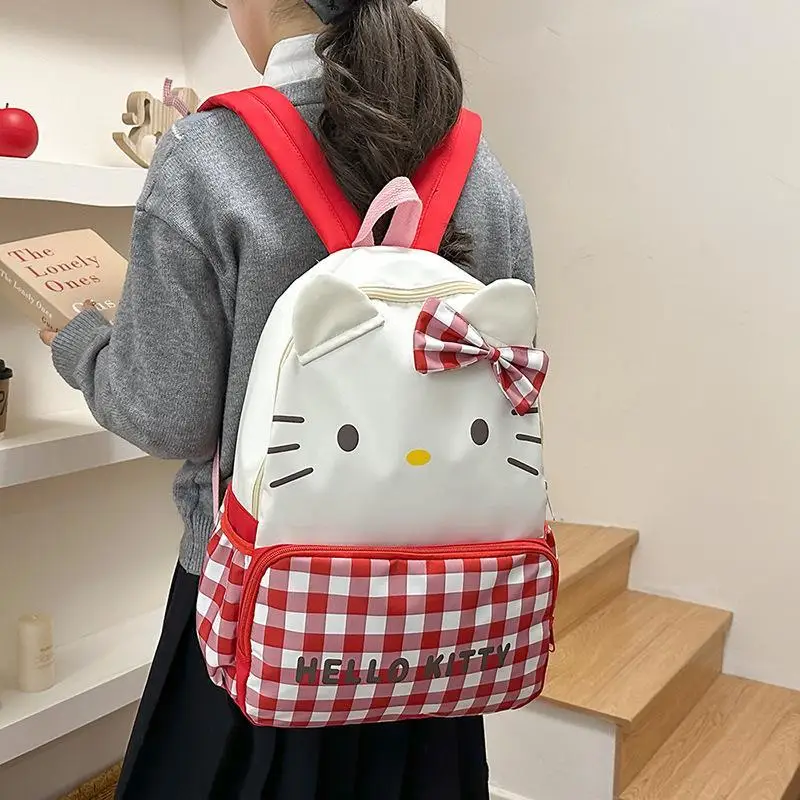 

Good-Looking Sanrios Hello Kittys Backpack High-Capacity Waterproof Schoolbag Lighten The Burden Backpack Fashion Festival Gift