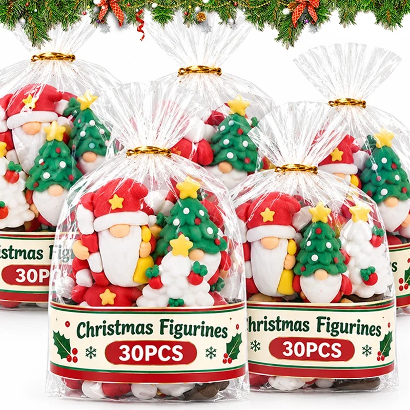 Christmas Santa Dwarf Ornament Mini Xmas Tree Gnome Statue Tabletop Figurine Decoration Holiday Party Home Decor Accessories