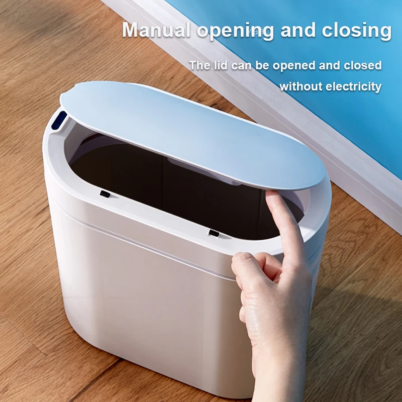 Smart Trash Can 7L 9L Waterpoof Narrow Bathroom Toilet Wastebasket Kitchen Garbage Bin Dustbin Automatic Sensor Trash Can