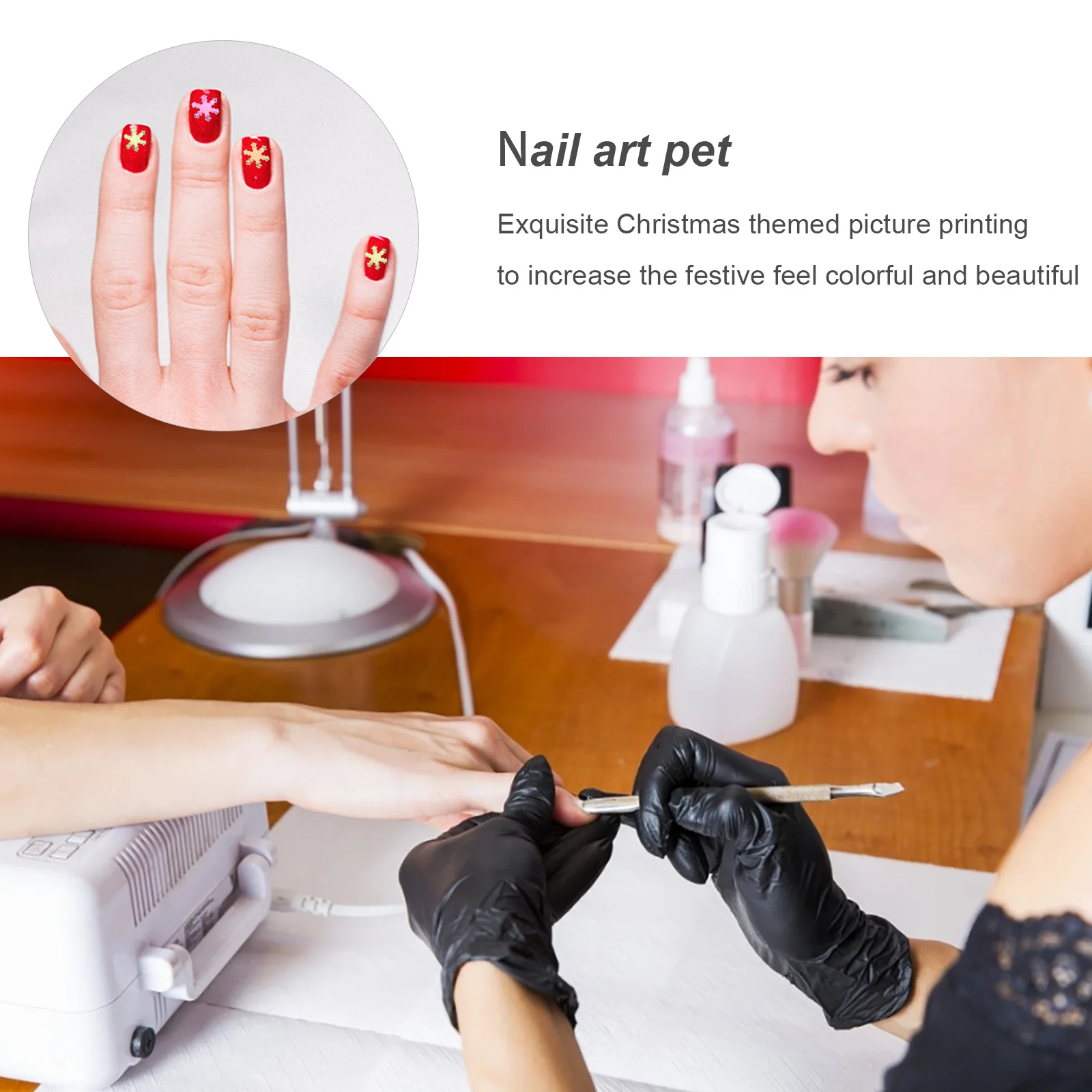 

5 Boxes Snowflake Nail Sequins Manicure Supplies Nail Art Glitter Gold Flakes Compact Portable Box Package for Women Nails