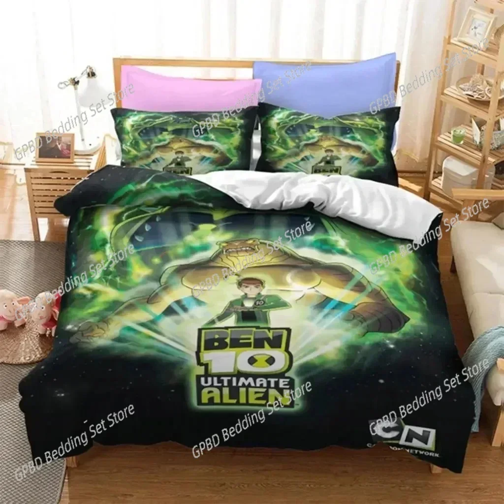 3d Print Ben Alien Force 10 Teenage Hacker Bedding Set Bedroom Soft Modern Bedspreads Comefortable Duvet Cover Quilt Pillowcase