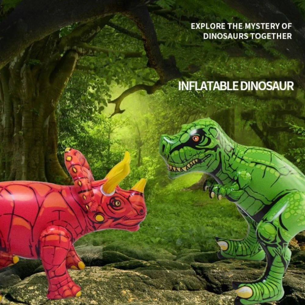 PVC Dinosaurus Opblaasbaar Speelgoed Triceratops Stegosaurus Cartoon Dinosaurus Thema Ballon Opblaasbare 3D Dinosaurus Feestdecoratie