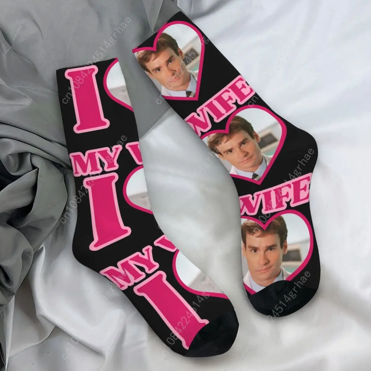 Men's Socks I Love James Wilson House MD Stockings Winter Casual Quality Socks Printed Outdoor Sports Non-Slip Socks
