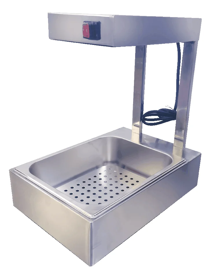 

Fast food Restaurant counter top french fries Chips Warmer Display cabinet