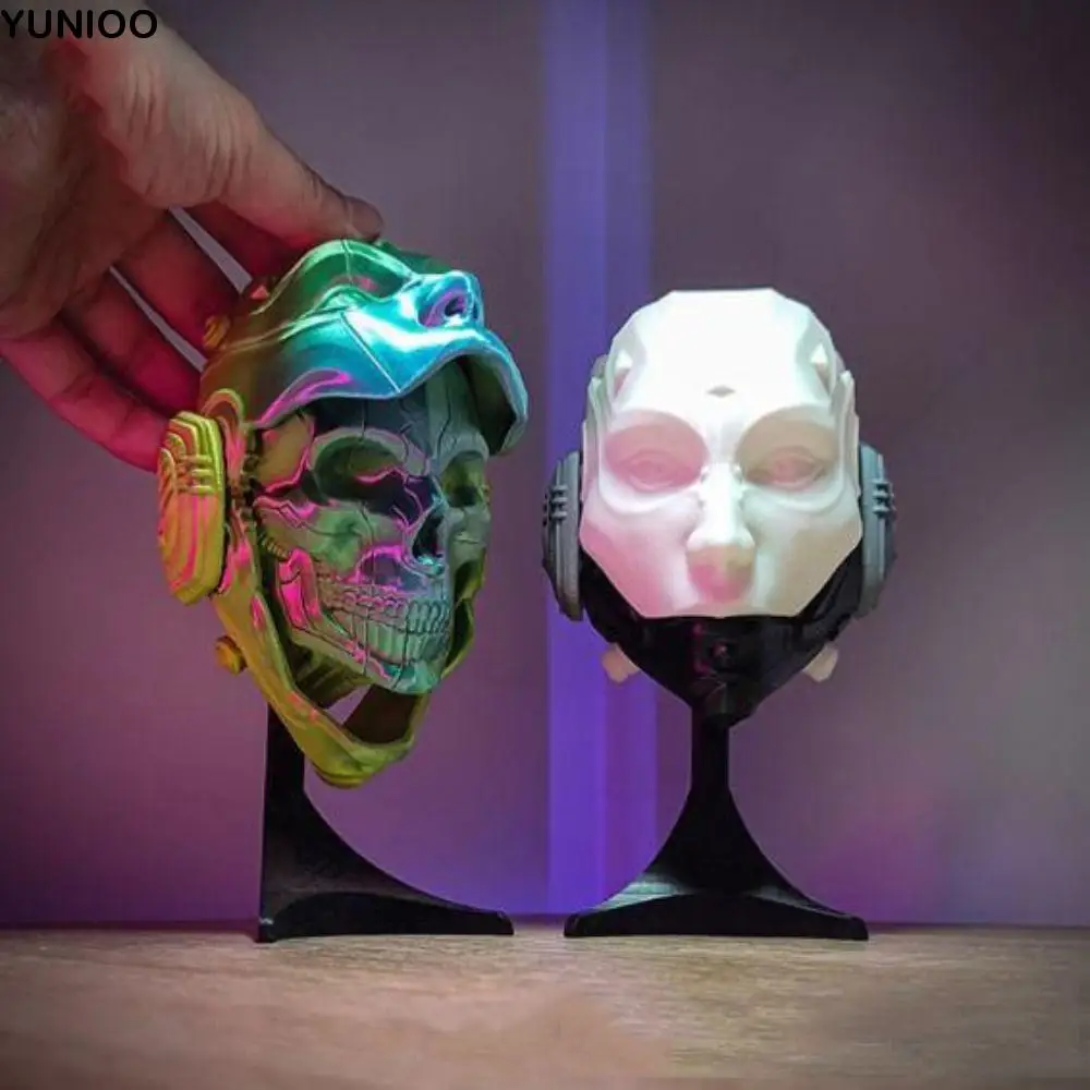 

Funny Machined 3D Printing Mask Model Flip Pla Skull Mask Model Skull Decoration Colorful Knight Mask Toy Craft Ornament